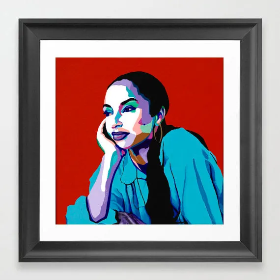 No Ordinary Love - Sade portrait art - Limited Edition Giclee Print & Wall Decor - Vakseen Art