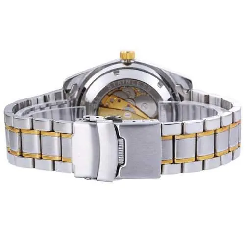 NORTH 1320 Gold Case Hollow Men Mechanical Wrist Watch