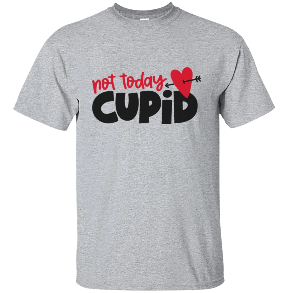 Not Today Cupid Happy Valentine's Day Heart Friends Girlfriend Boyfriend Wife Husband Family Gift Unisex T-Shirt