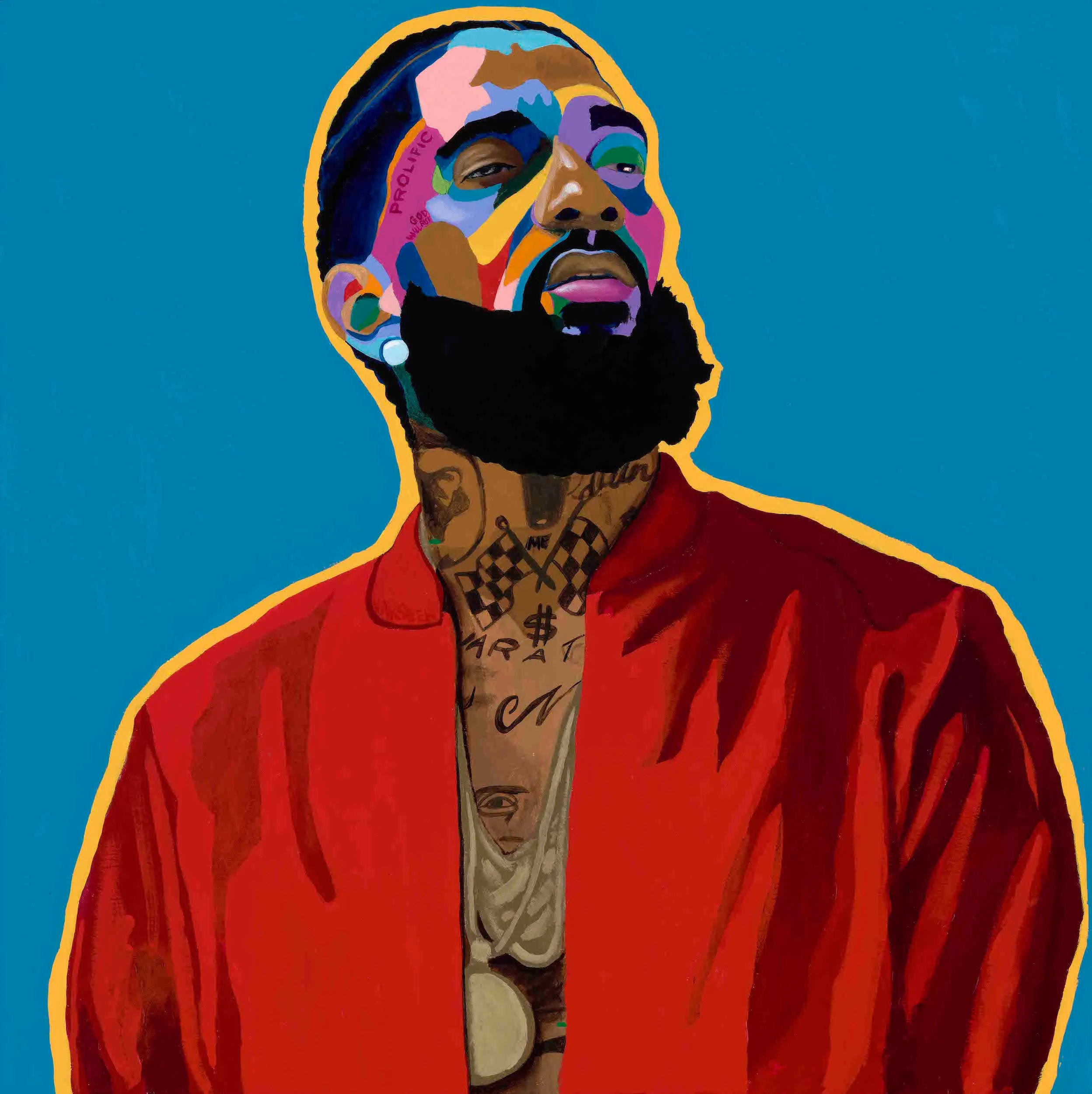 Nothin Like U - Nipsey Hussle portrait art - Limited Edition Giclee Art Prints & Wall Decor - Vakseen Art