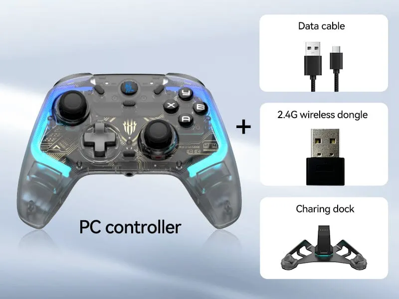 Nubia RedMagic PC Controller Wireless Bluetooth Controller with RGB Lighting Gaming Controller for Windows PC Android & iOS Steam and Switch