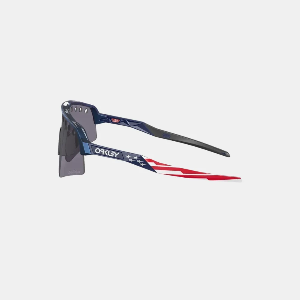 Oakley Sutro Lite Sweep Troy Lee Designs Series Sunglasses - Blue Colorshift Frame (Prizm Grey Lens)