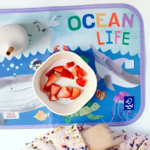 Ocean Activity Place Mat and Chalkboard Reusable Mat