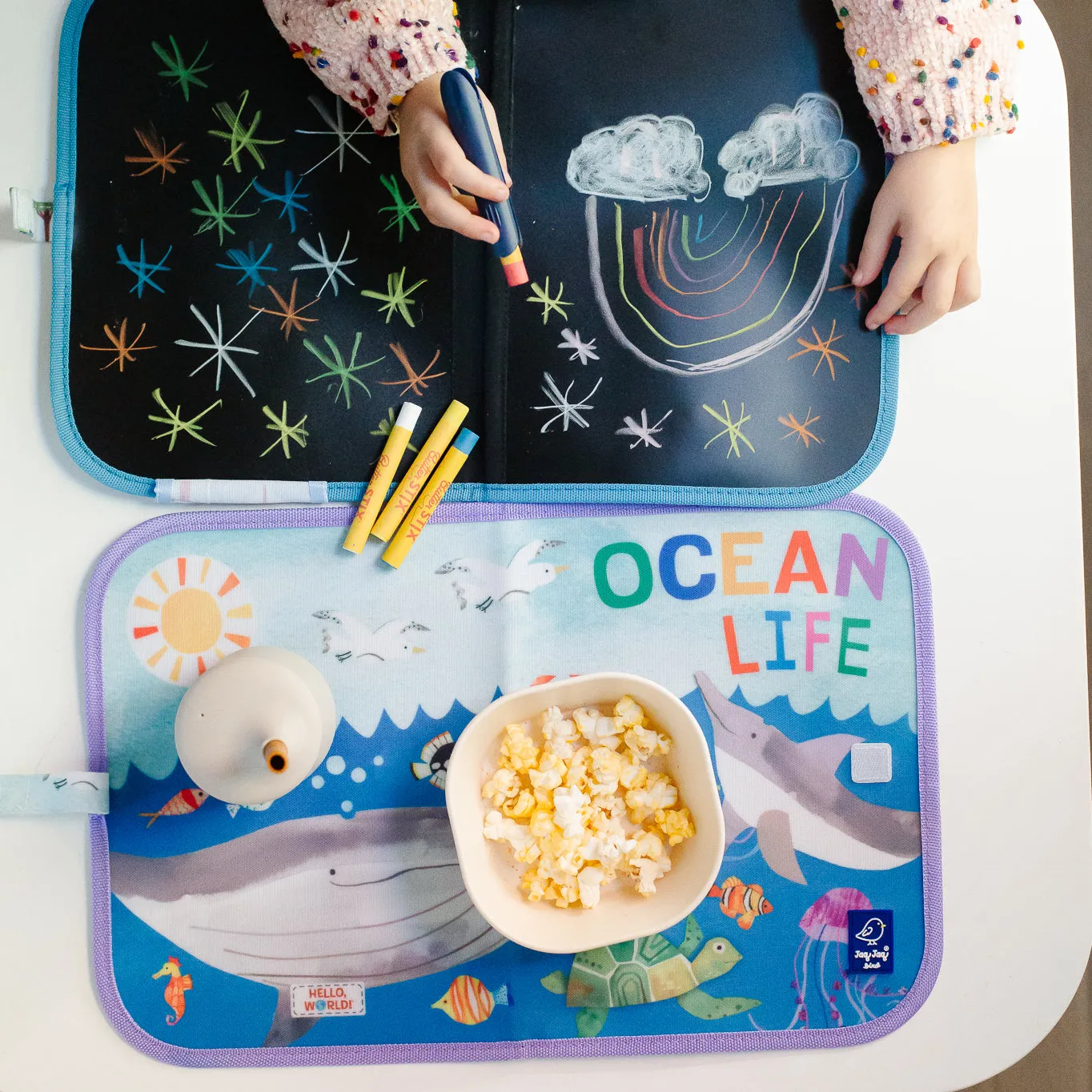 Ocean Activity Place Mat and Chalkboard Reusable Mat