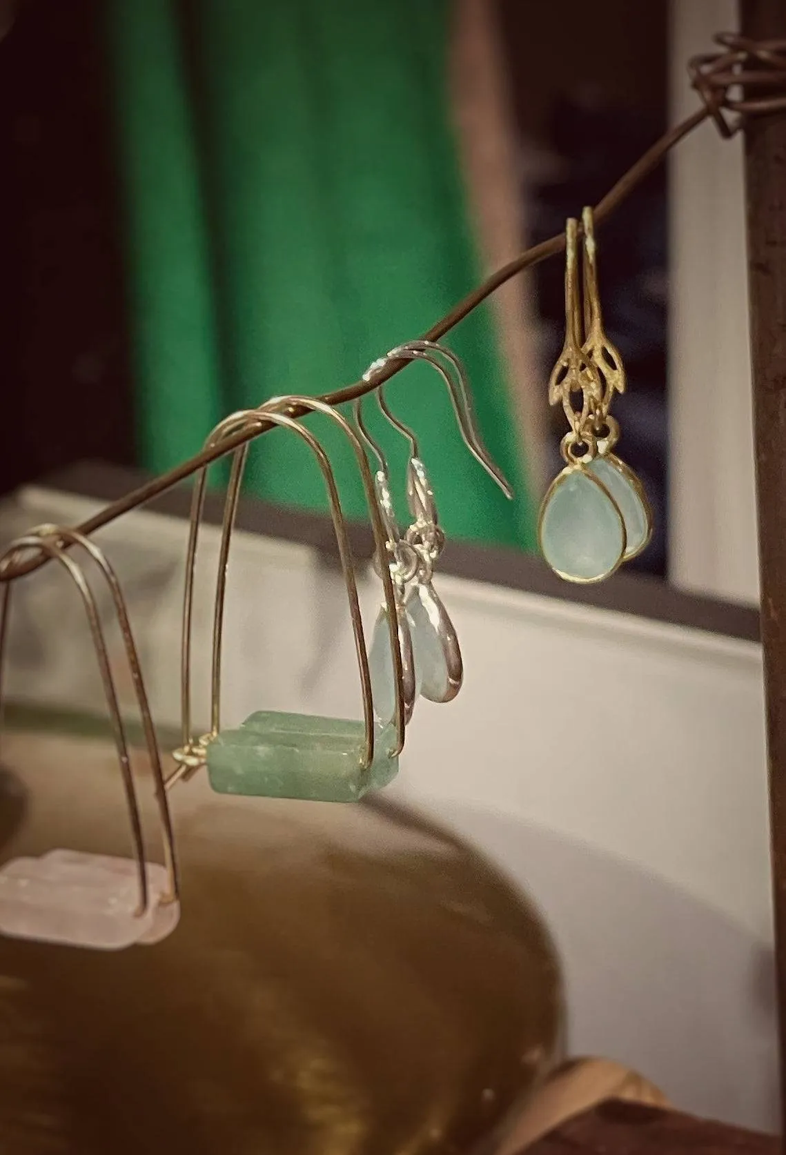 Ocean Blue Iris Ear-Ring