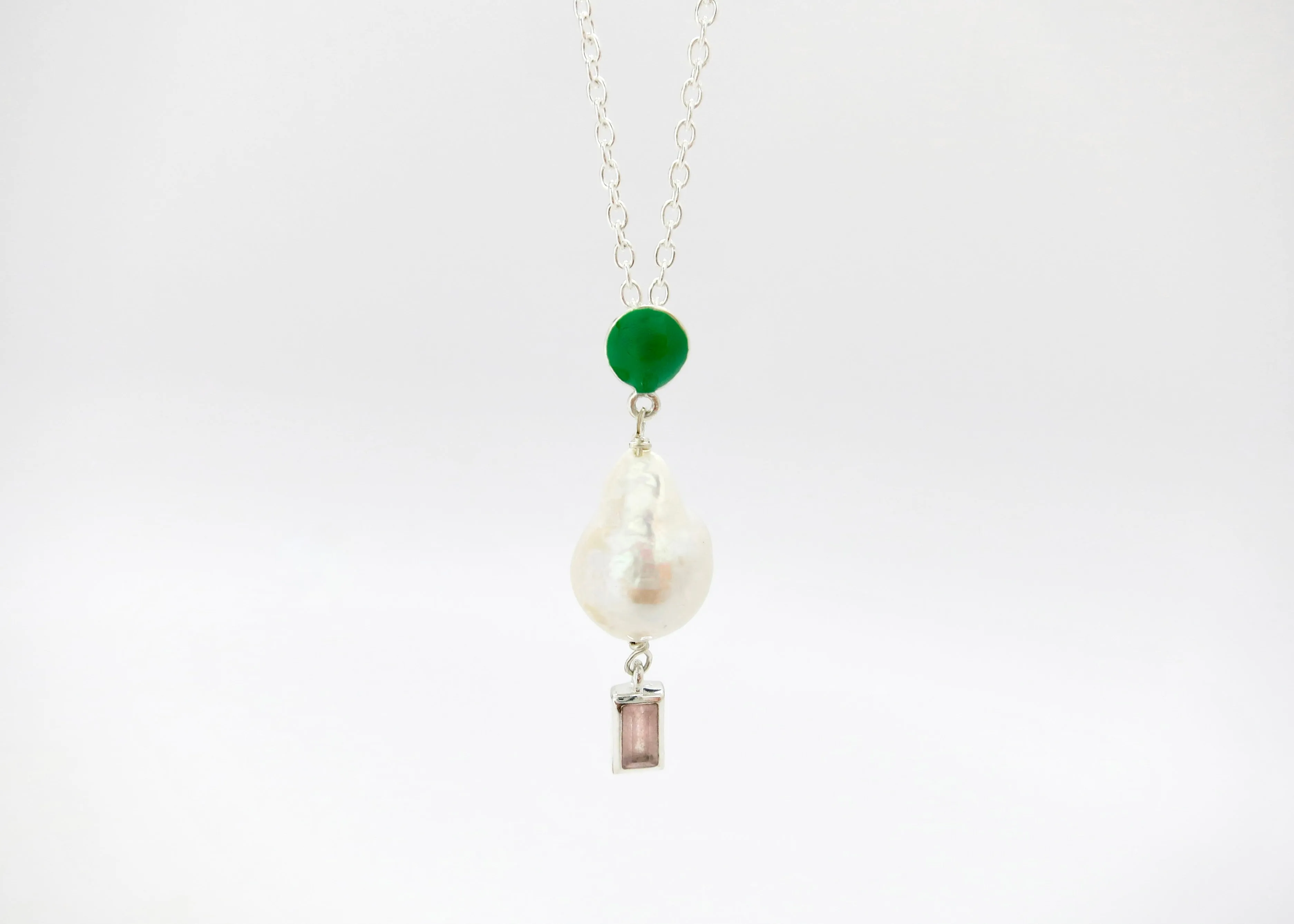 October (baroque pearl birthstone necklace)