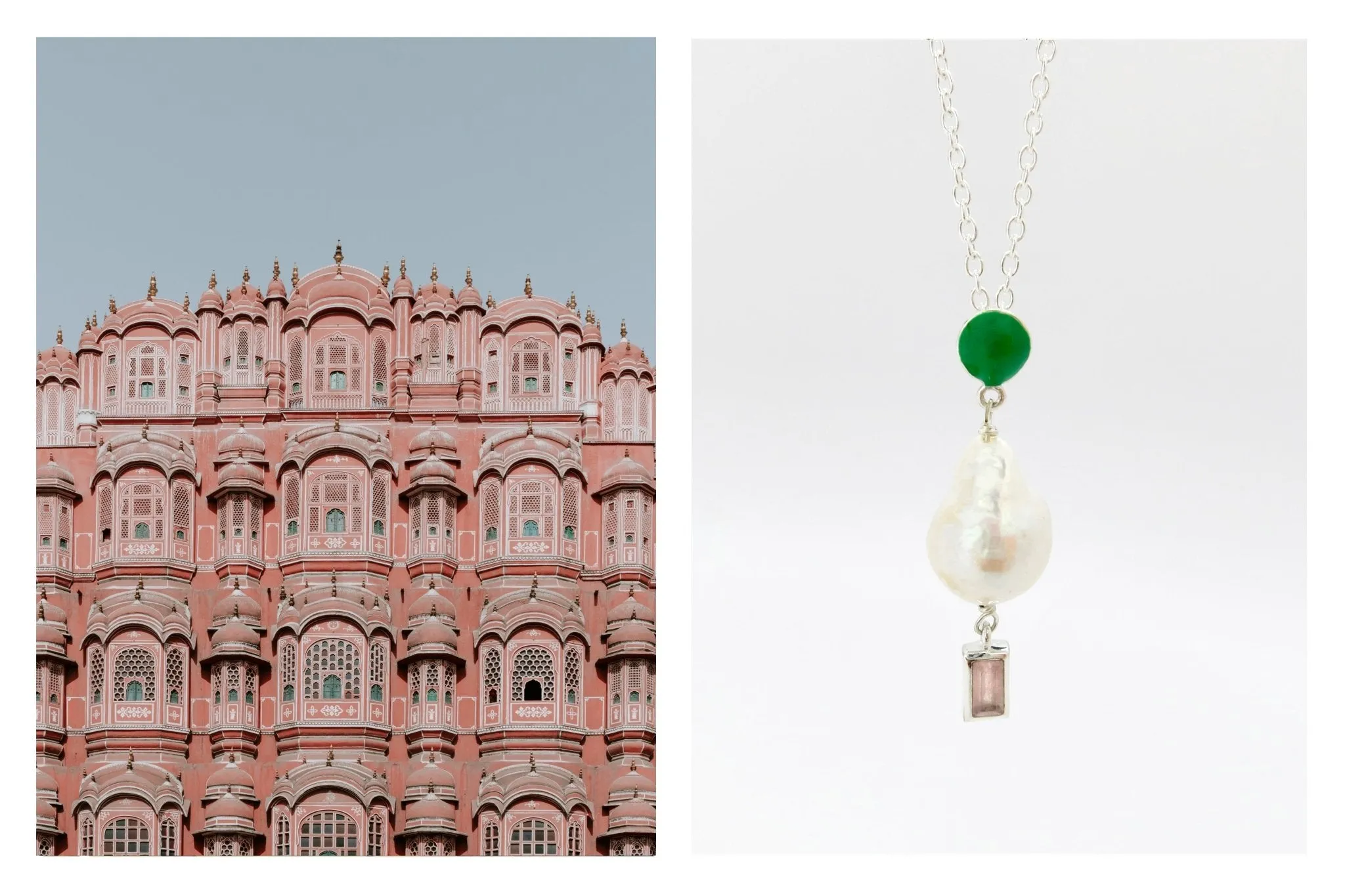 October (baroque pearl birthstone necklace)
