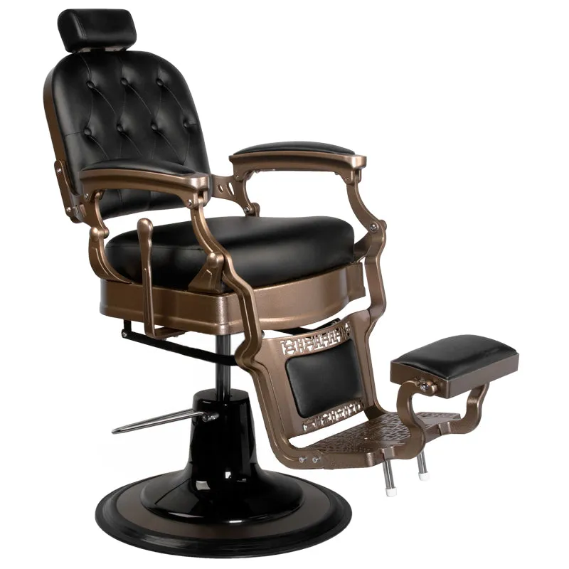 Old Ernesto Black Barber Chair Gabbiano