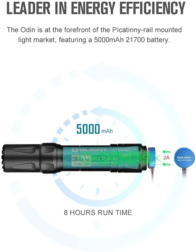 OLIGHT Rifle Flashlight ODIN 2000 lm, RIS Mount - Black