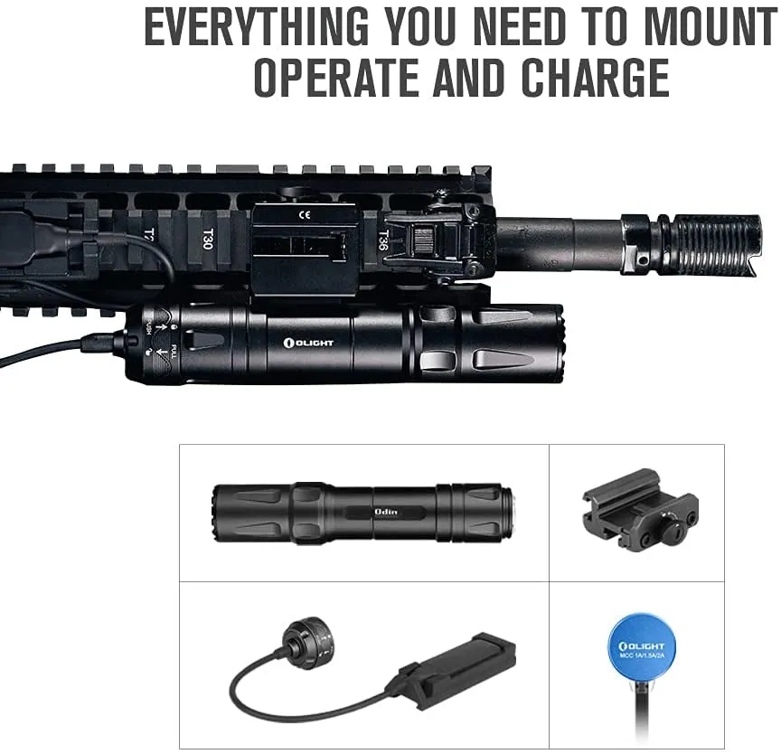 OLIGHT Rifle Flashlight ODIN 2000 lm, RIS Mount - Black