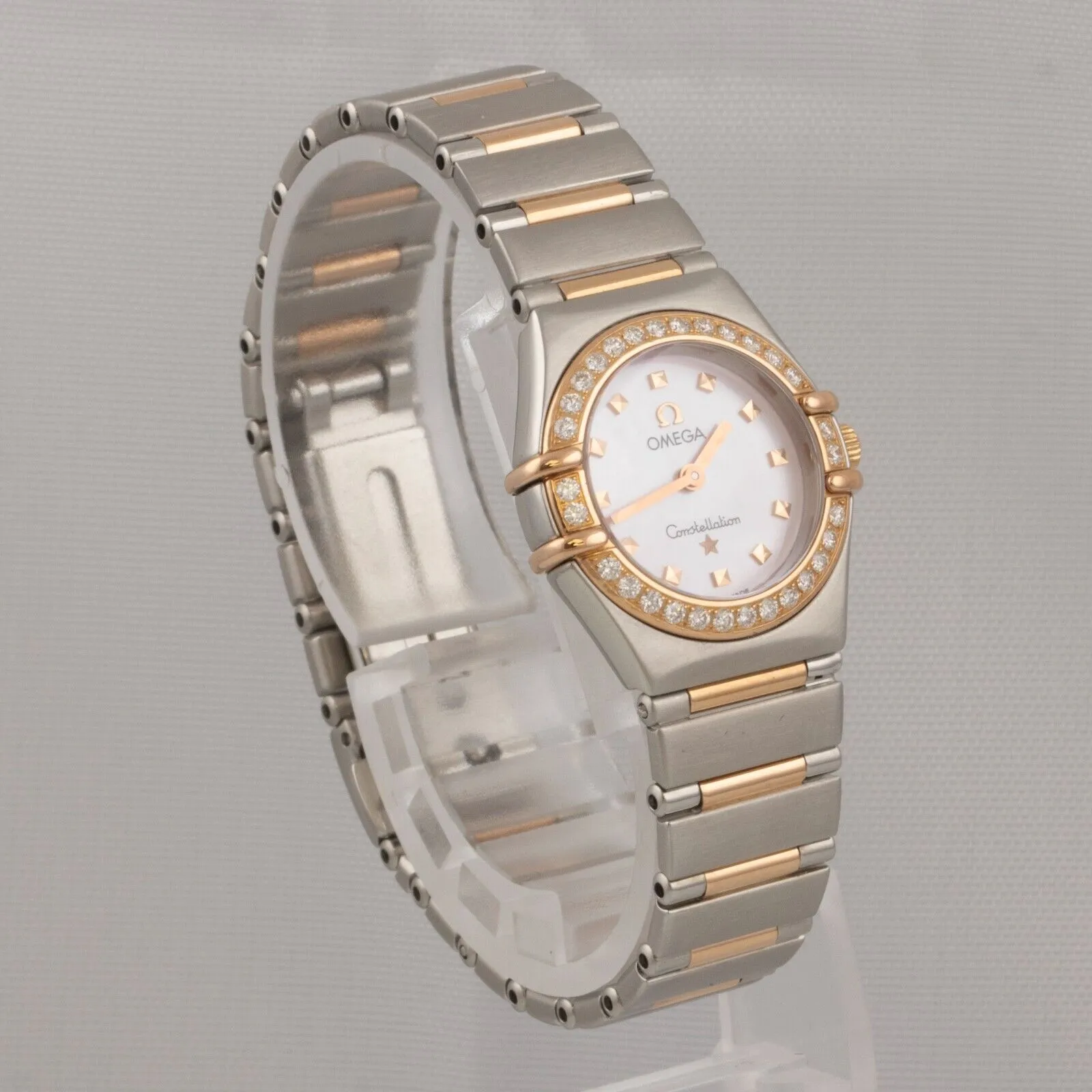 Omega Constellation 1368.73.00 Steel & 18k Rose Gold Pink MOP Diamond 22.5mm BOX