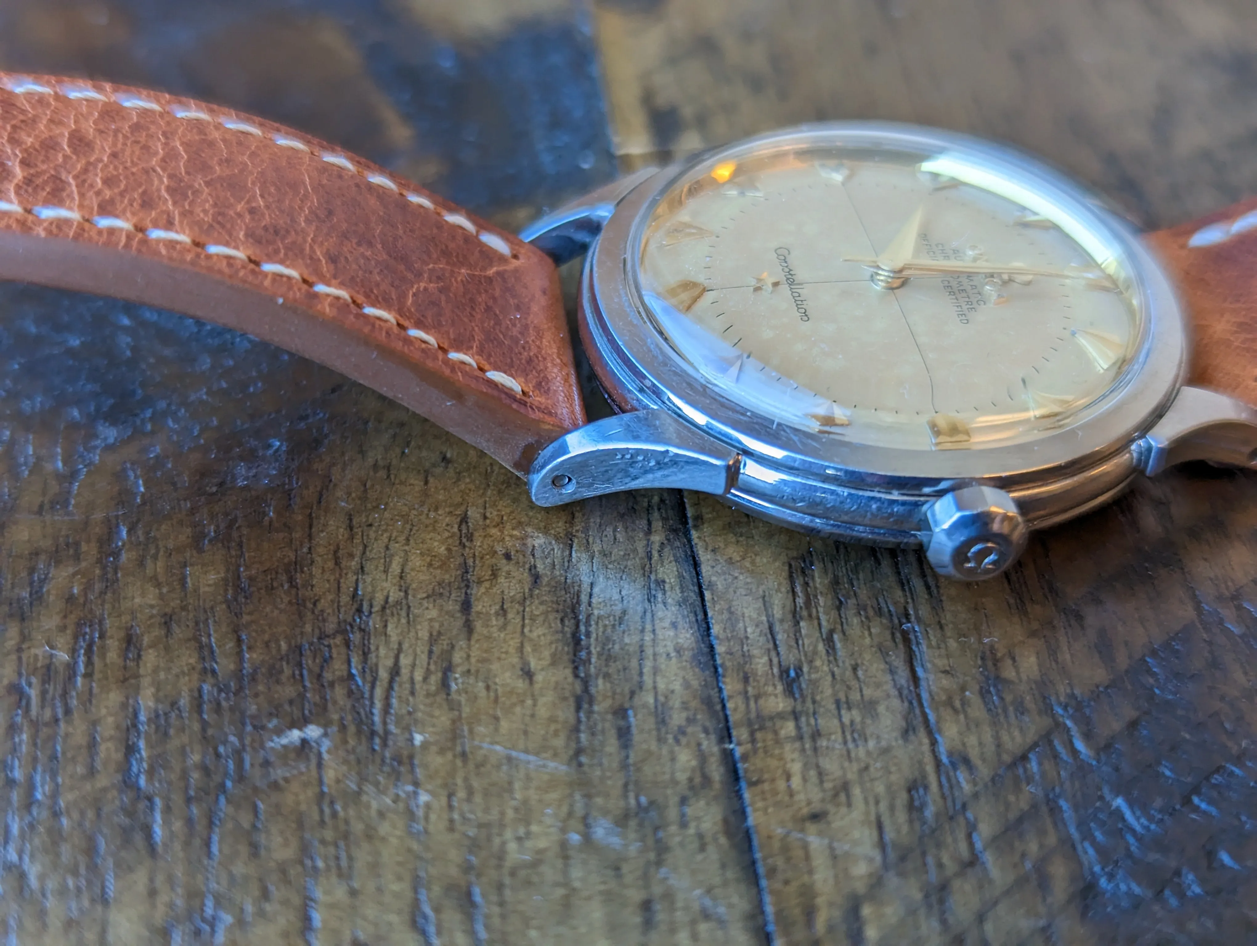 Omega Constellation 2782 w/ original box, papers and strap. Military provenance.