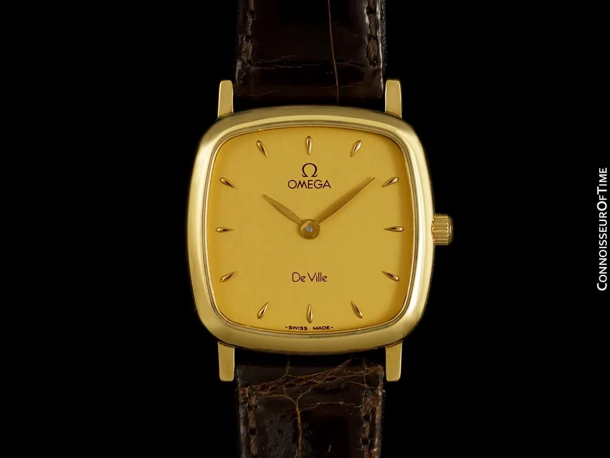 Omega De Ville Ladies Midsize Ultra Thin Dress Watch - 18K Gold