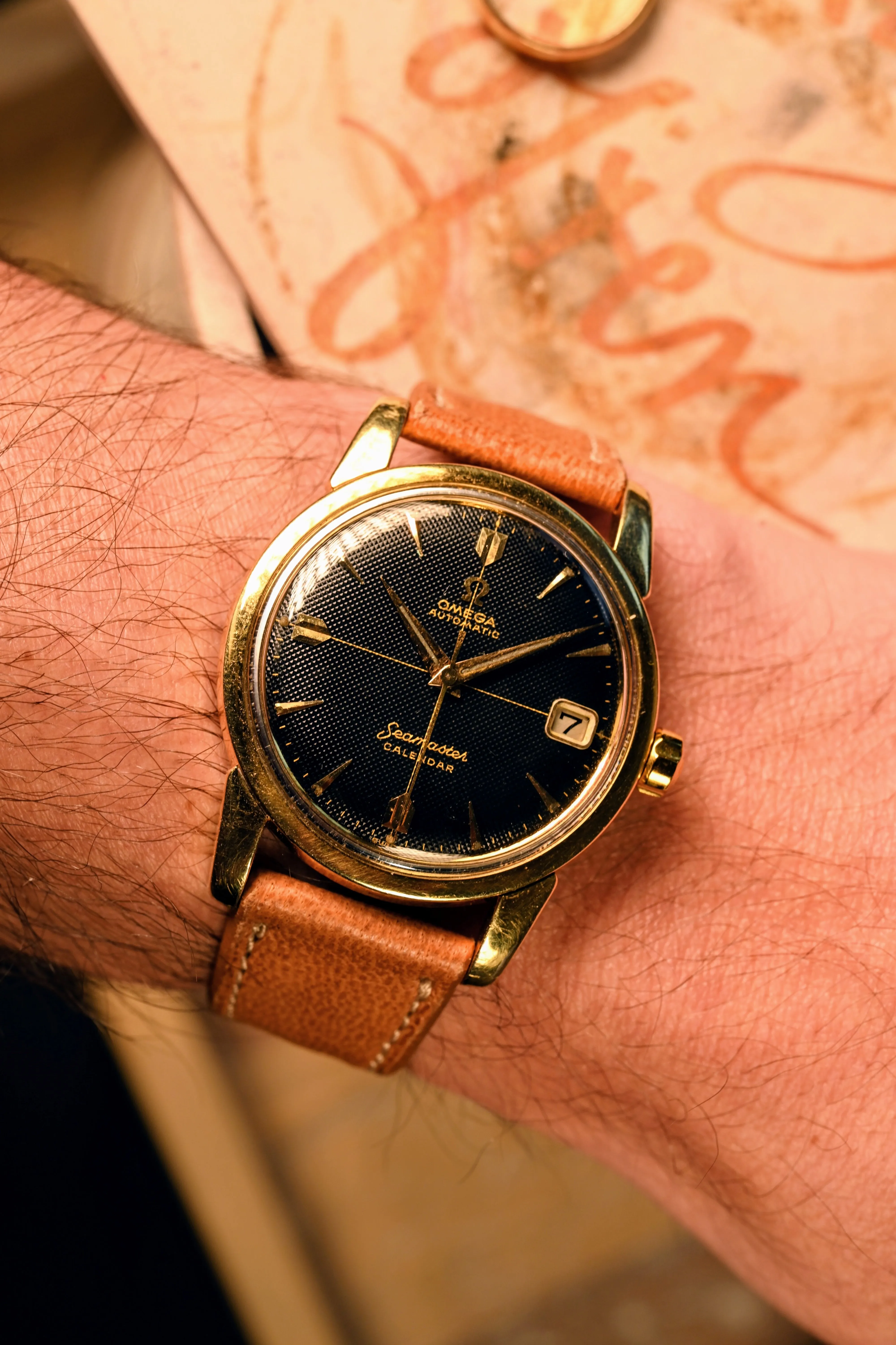 Omega Seamaster 2849 - Waffle/Honeycomb Gilt Dial - Serviced with 1 year warranty.