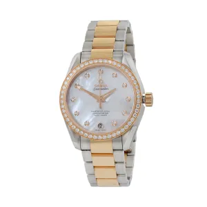 Omega Seamaster Aqua Terra Stainless Steel and 18K Rose Gold MOP and Diamonds