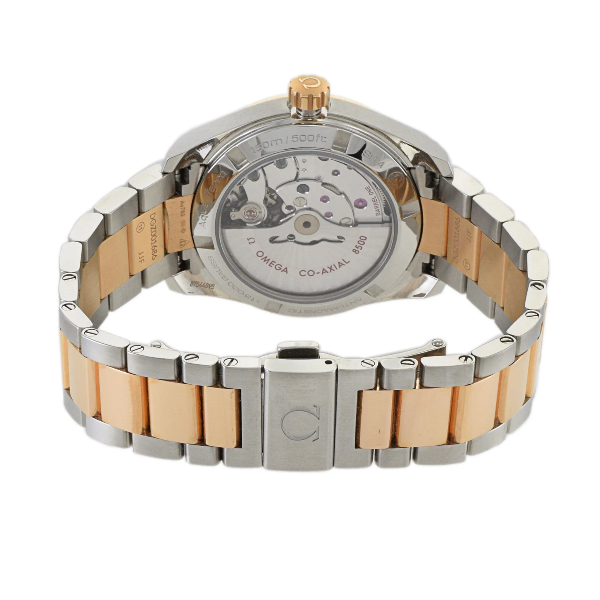 Omega Seamaster Aqua Terra Stainless Steel and 18K Rose Gold MOP and Diamonds