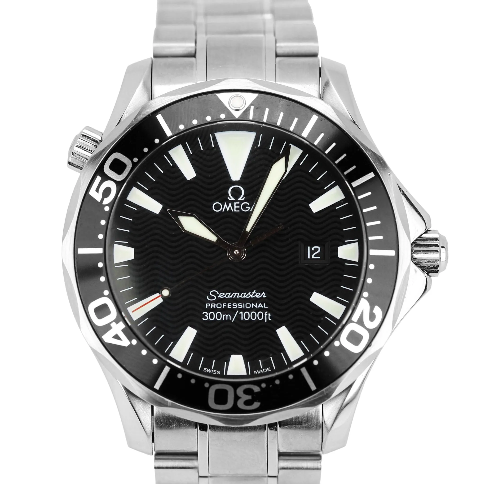 Omega Seamaster Professional Sword Hands Black 300M 2264.50 41mm Quartz Watch