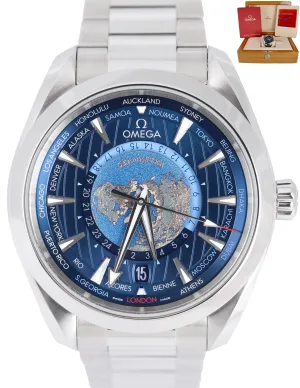 Omega Seamaster Worldtimer Aqua Terra 43mm Steel Blue 220.10.43.22.03.001 B P