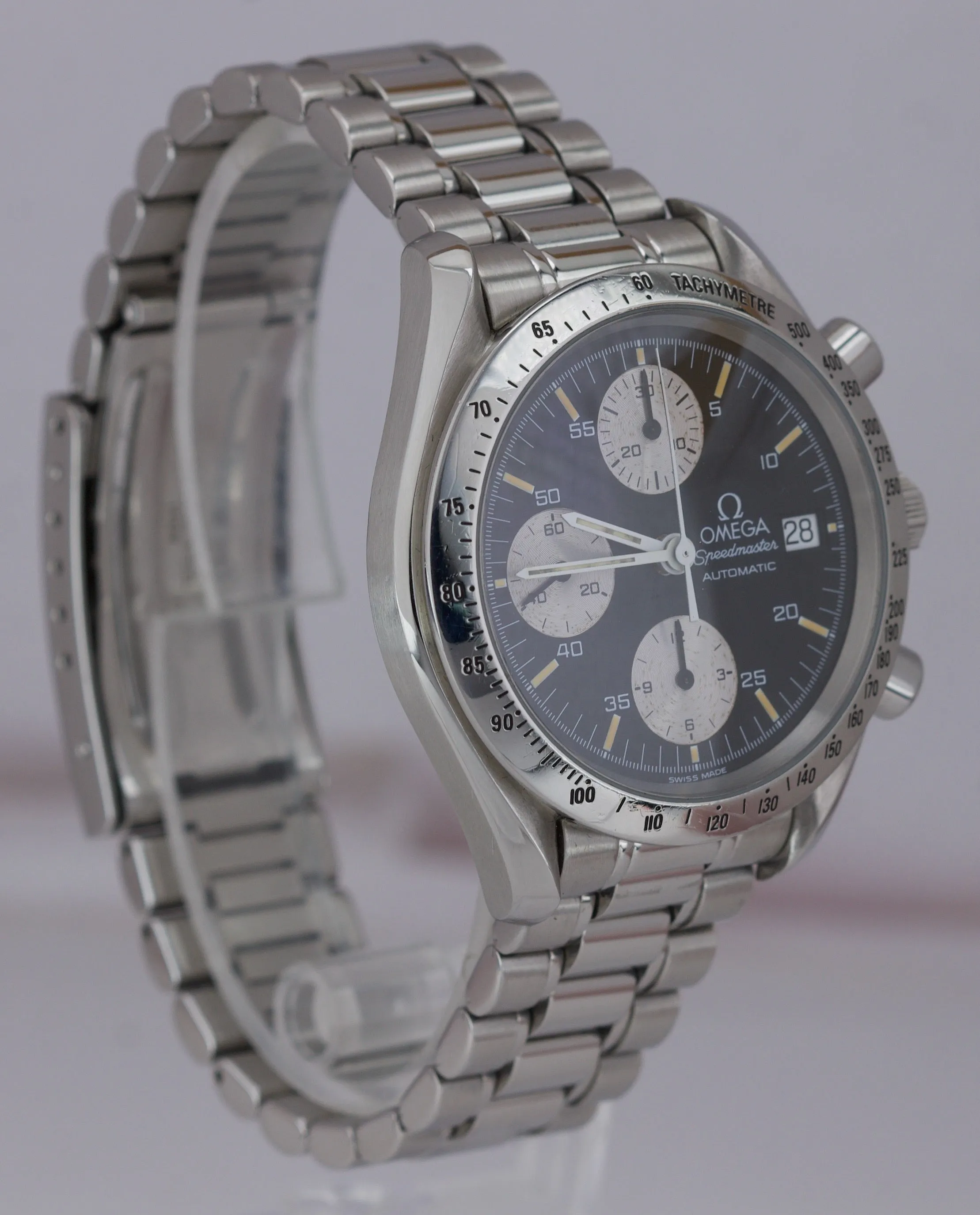 Omega Speedmaster Date REDUCED 3511.50 REVERSE PANDA Black 39mm Stainless Watch