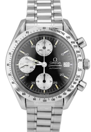 Omega Speedmaster Date REDUCED 3511.50 REVERSE PANDA Black 39mm Stainless Watch