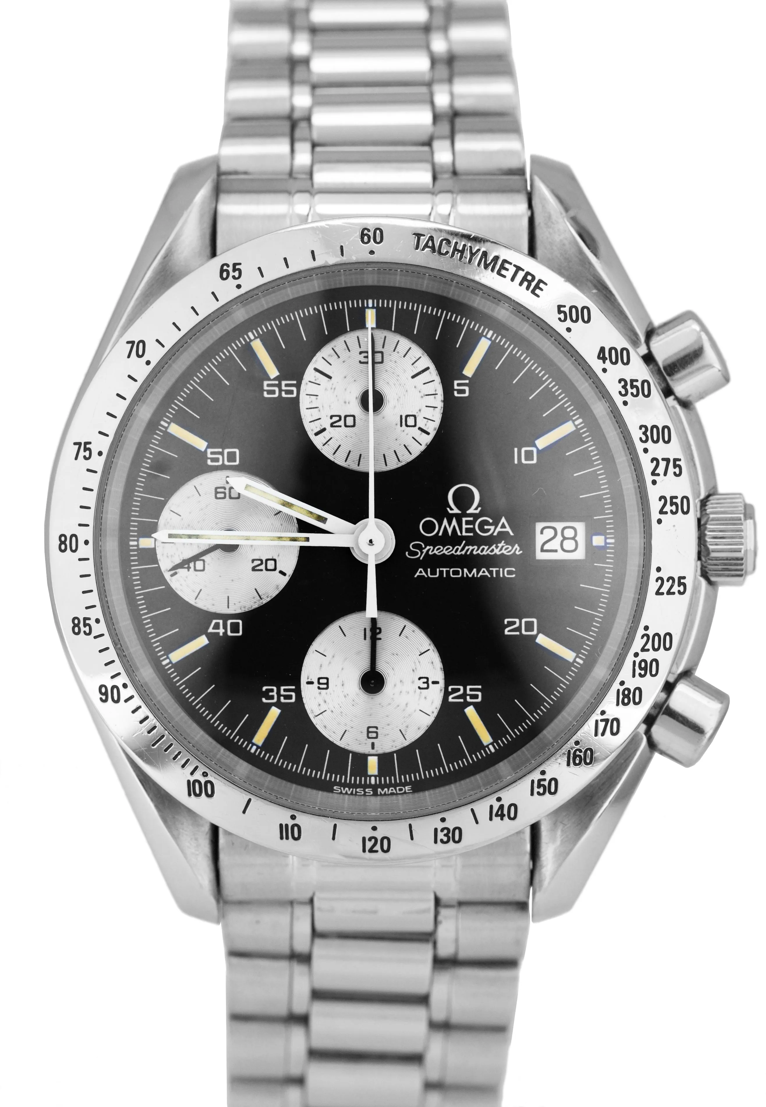 Omega Speedmaster Date REDUCED 3511.50 REVERSE PANDA Black 39mm Stainless Watch