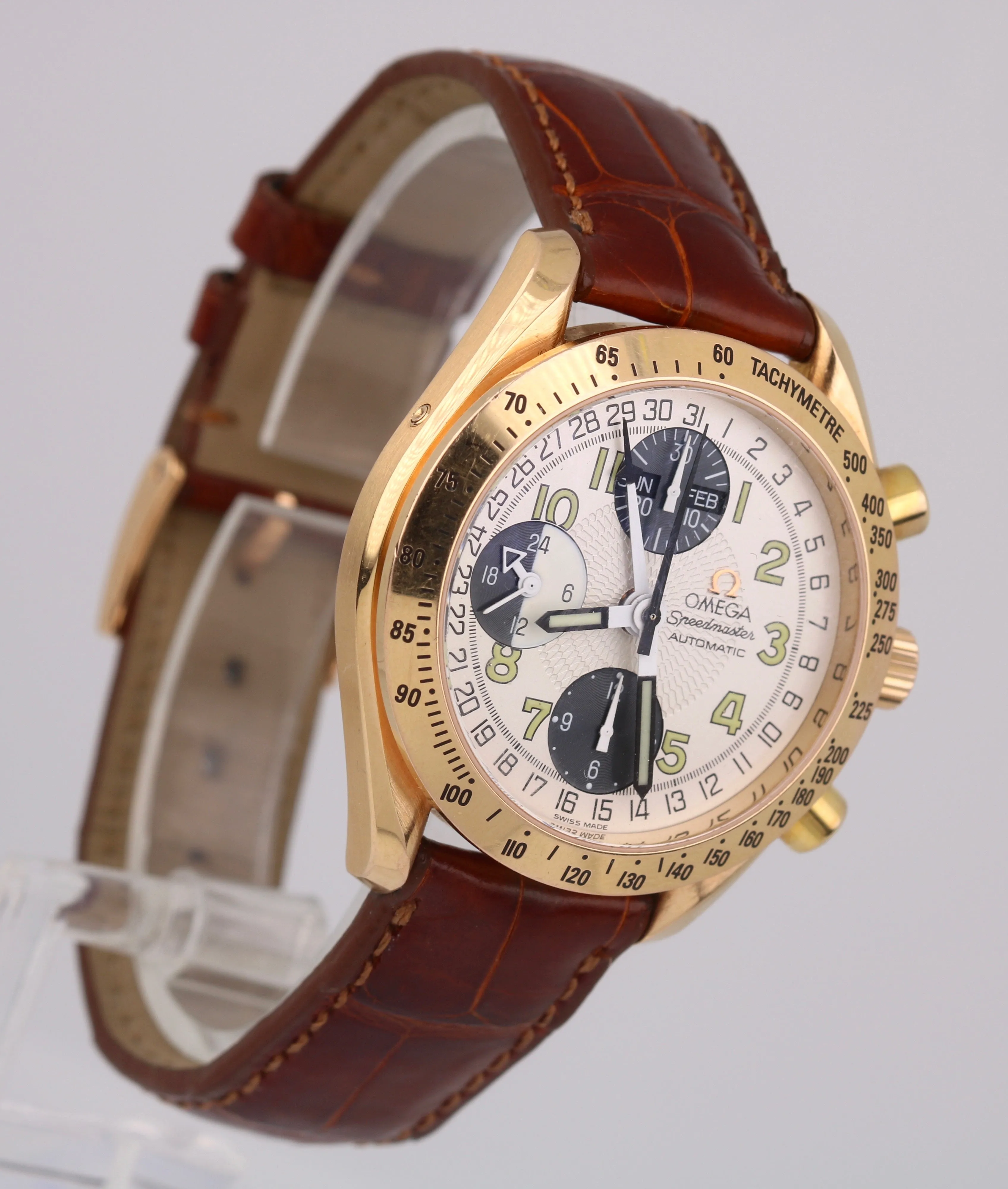 Omega Speedmaster Day Date 39mm Automatic 3623.33.01 18K Rose Red Gold Watch