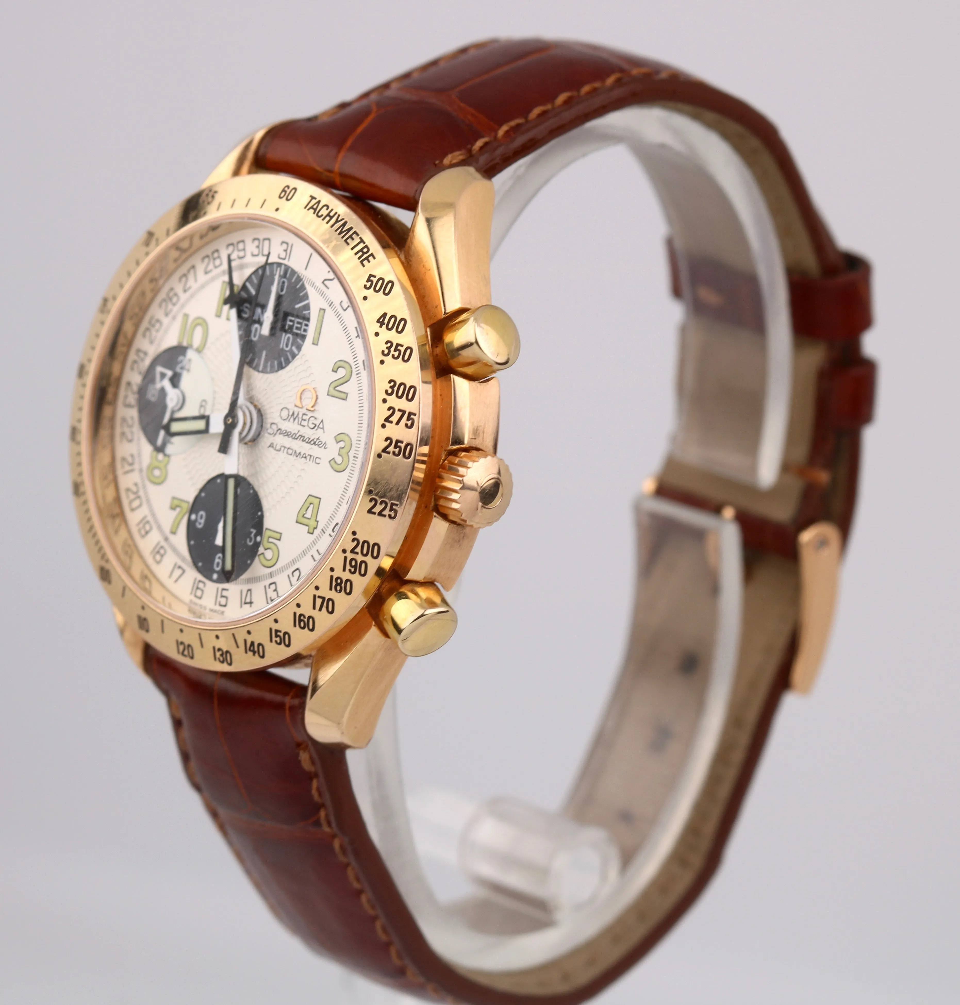 Omega Speedmaster Day Date 39mm Automatic 3623.33.01 18K Rose Red Gold Watch