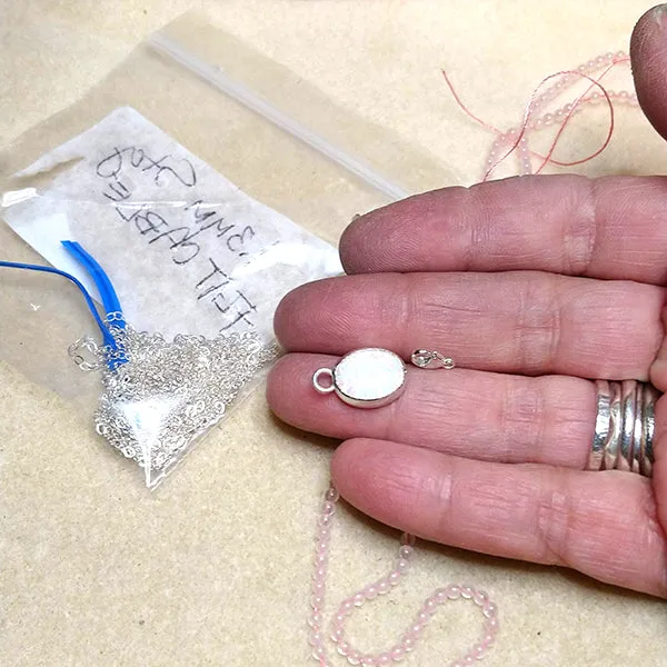 Opal Earrings Transformed Into Necklace for Christine
