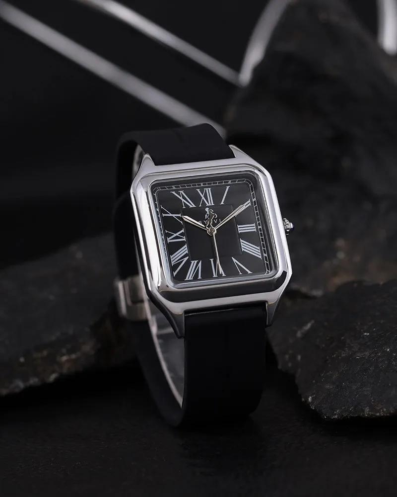 Opus Black Silver Silicone