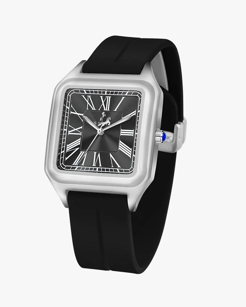 Opus Black Silver Silicone