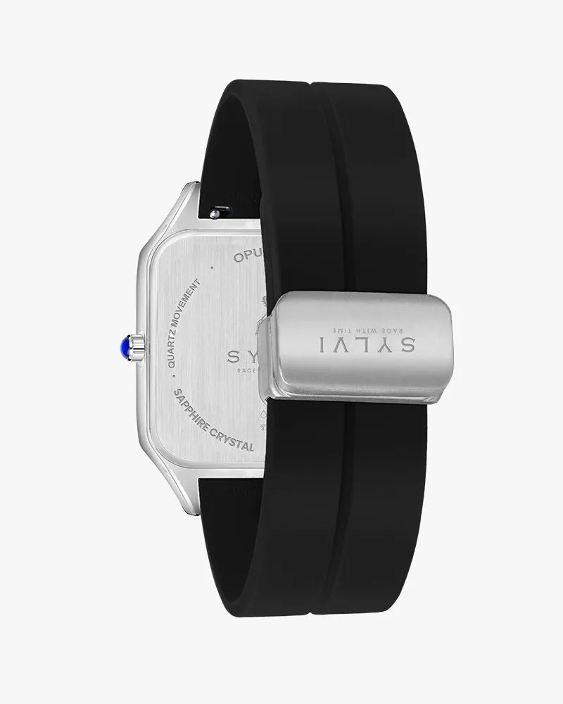 Opus Black Silver Silicone