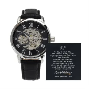 OPW_GRAD M39 Men's Openwork Luxury Watch Leather Strap