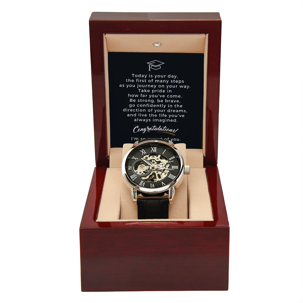 OPW_GRAD M39 Men's Openwork Luxury Watch Leather Strap