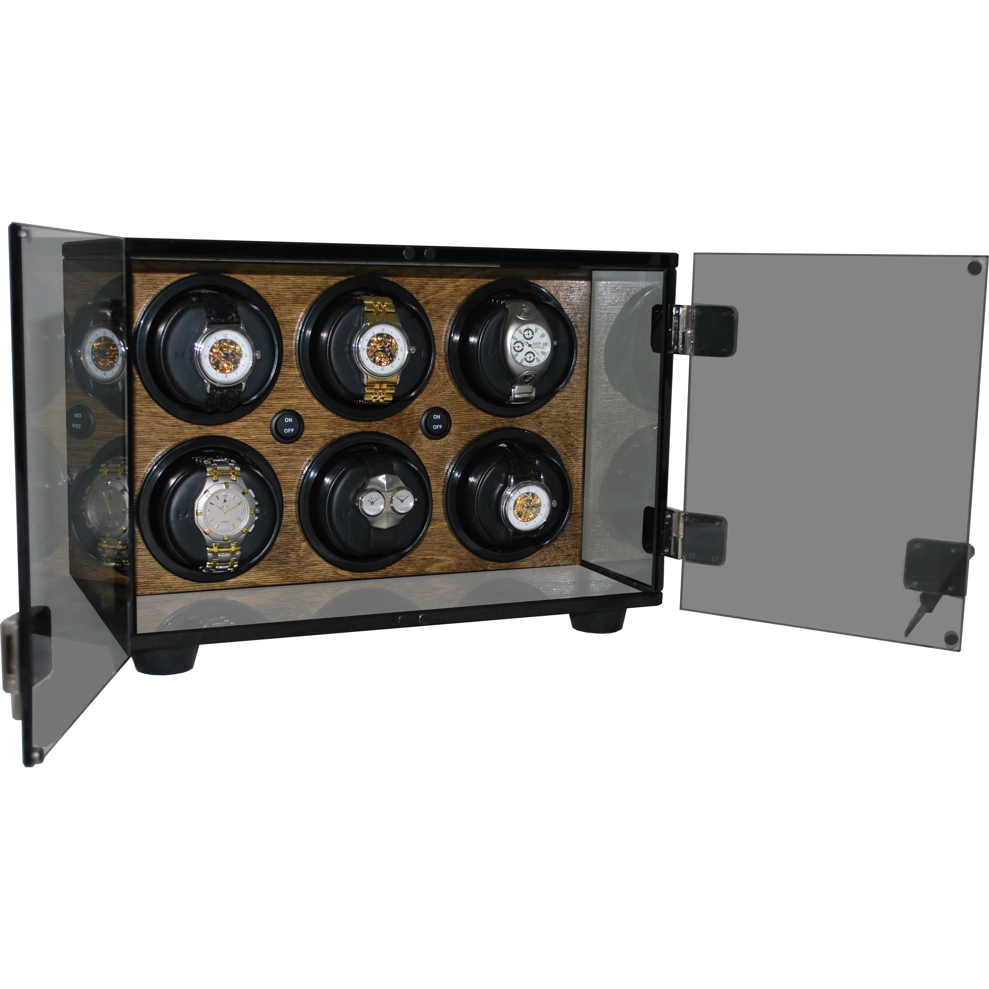 Orbita Milano 6-Unit Watch Winder In Walnut