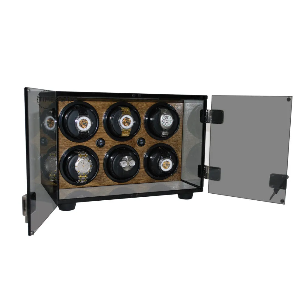 Orbita Milano 6-Unit Watch Winder In Walnut