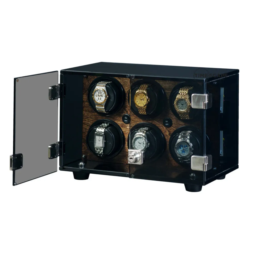 Orbita Milano 6-Unit Watch Winder In Walnut