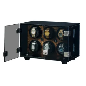 Orbita Milano 6-Unit Watch Winder In Walnut