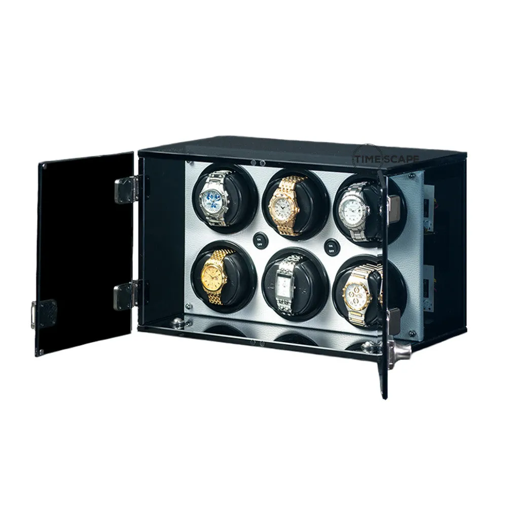Orbita Milano 6-Unit Watch Winder In White Leatherette