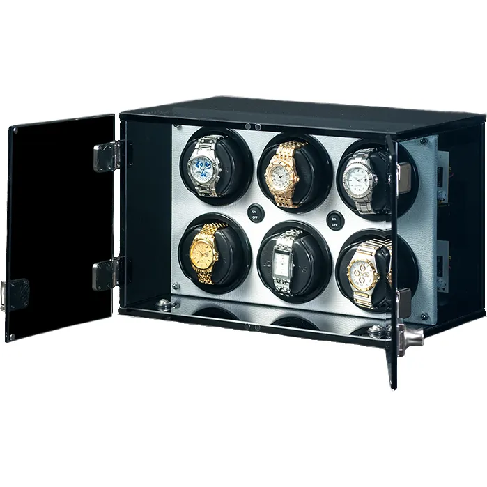 Orbita Milano 6-Unit Watch Winder In White Leatherette
