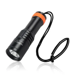 ORCATORCH D580 Scuba Dive Light, Max 530 Lumens Underwater Flashlight with 6 Degrees Narrow Beam, IP68 Waterproof Twist Switch Night Dive Torch, 3 AAA Batteries Included