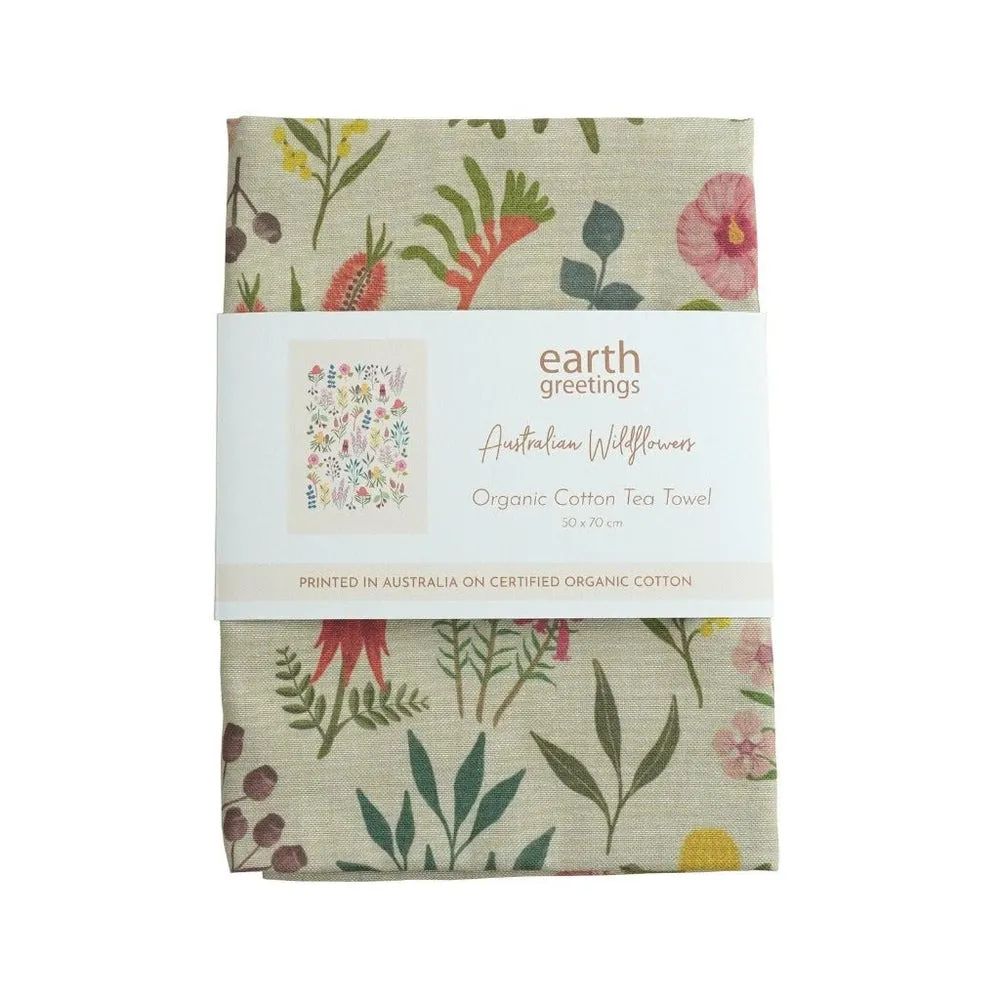 Organic Cotton Tea Towels - Earth Greetings