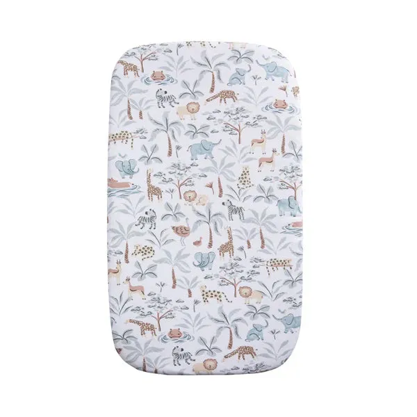 Organic Jersey Bassinet Fitted Sheet - Wild Safari