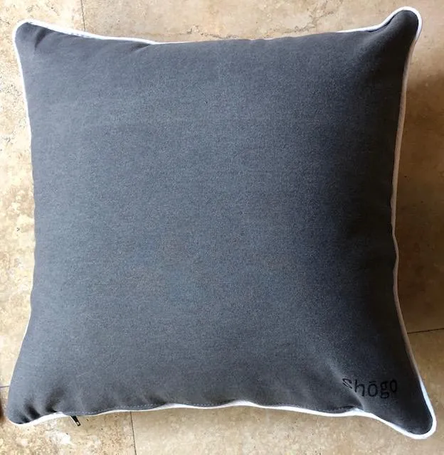 Origami Charcoal Shibori Throw Pillows