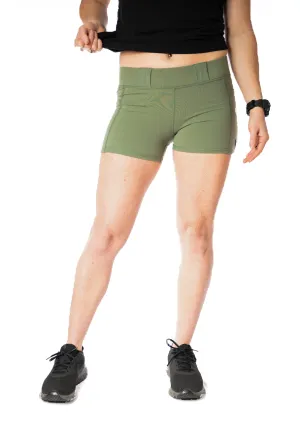 Original Design Low Rise Women's Compression Carry Shorts - Olive