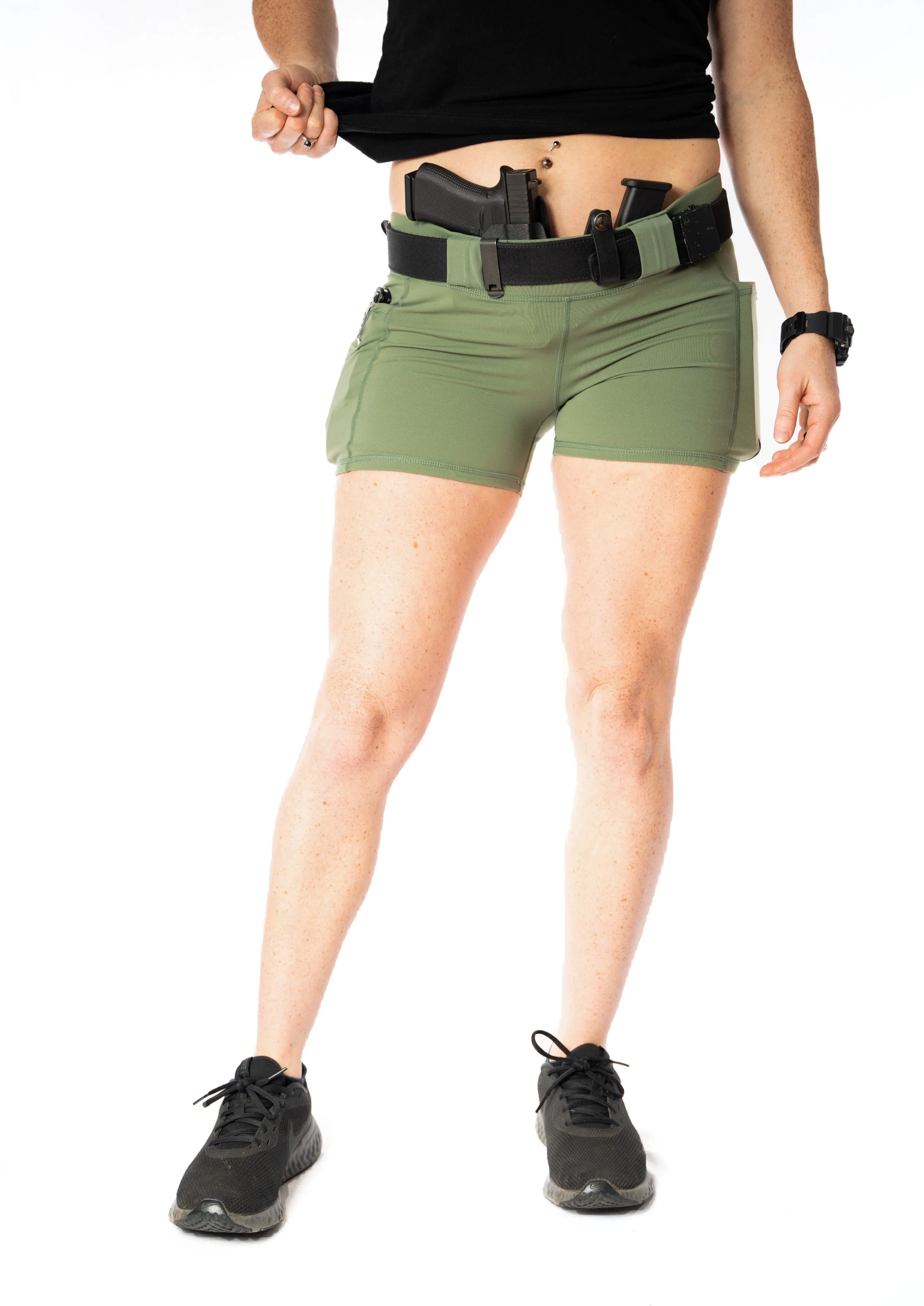 Original Design Low Rise Women's Compression Carry Shorts - Olive