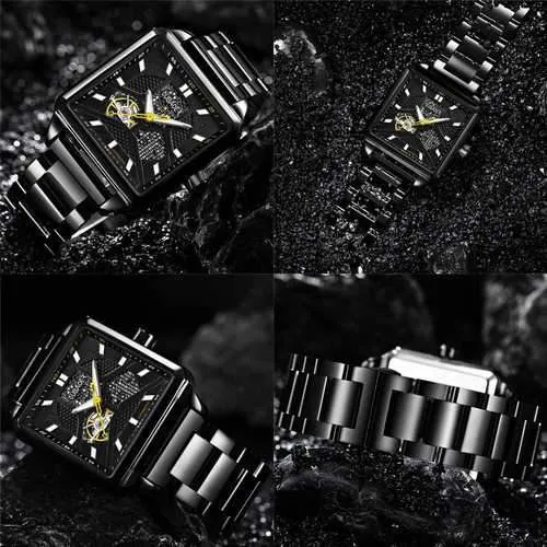 OUBAOER OB2003A Square Stainless Automatic Mechanical Watch