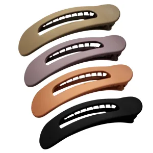 Oval Opulence Lay Flat Hair Clip - 4 Pack