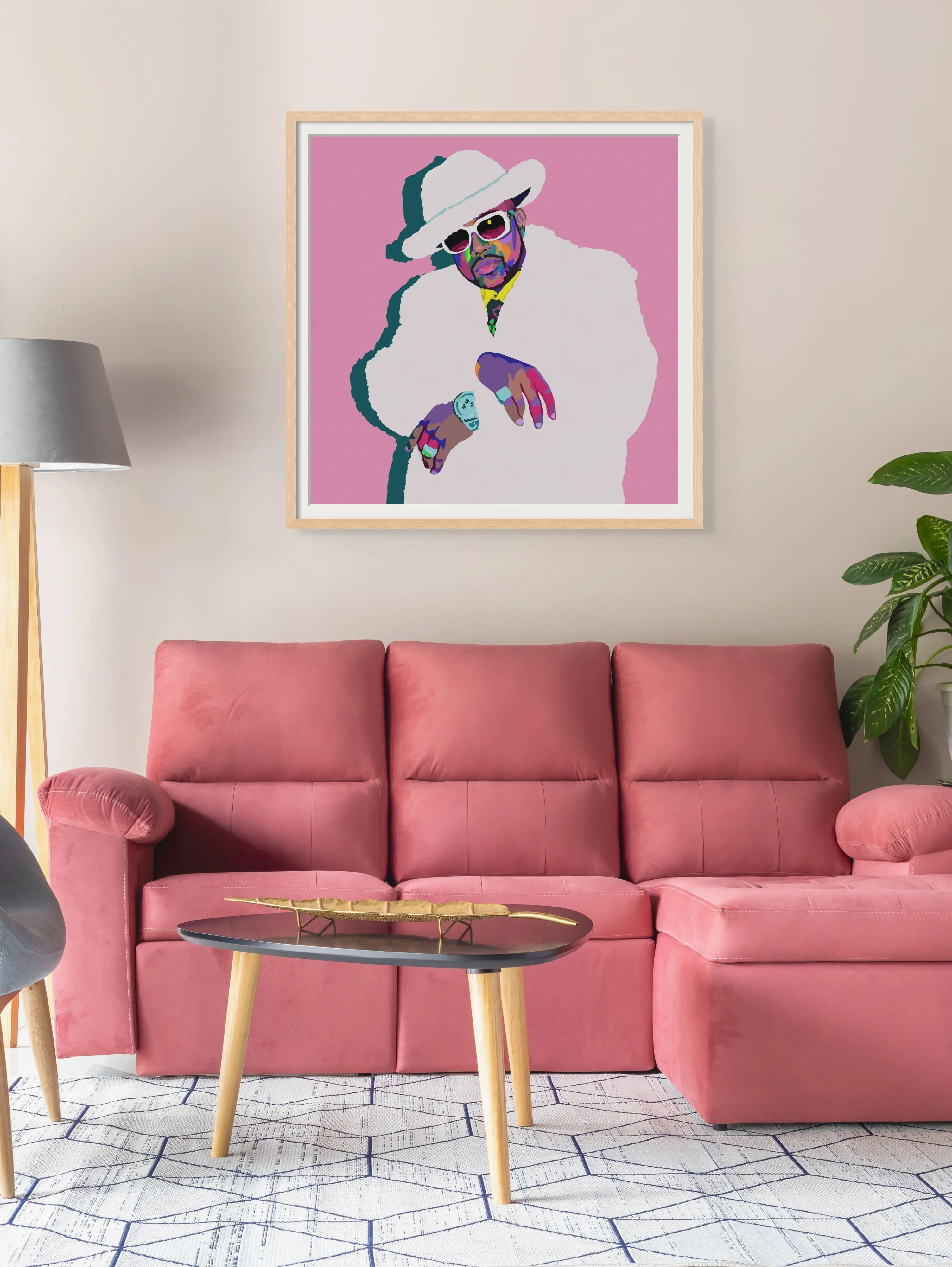 P.A. Trill - Pimp C portrait art - Limited Edition Art Print & Wall Decor - Vakseen Art