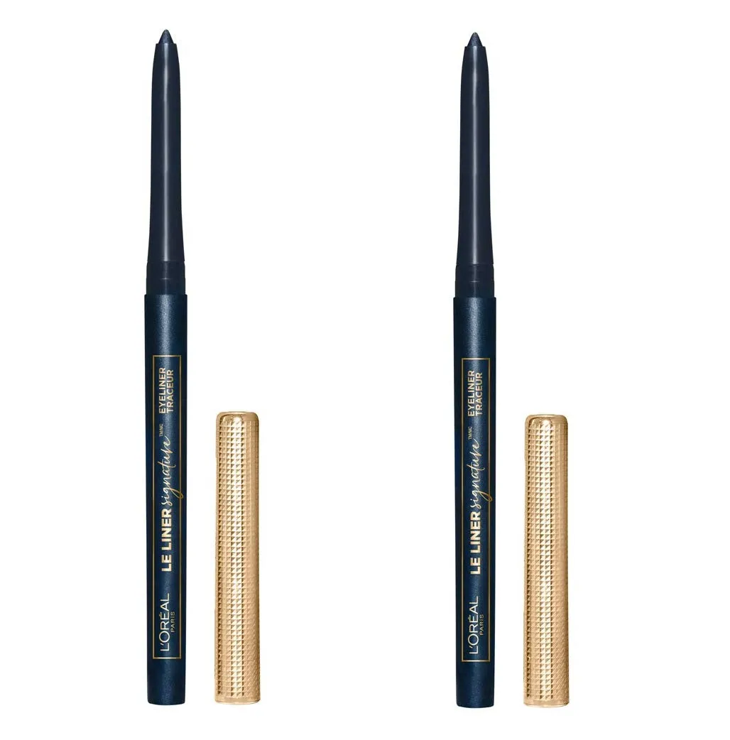 Pack of 2 L'Oreal Le Liner Signature Smooth Glide Mechanical Eyeliner, Blue Jersey 750