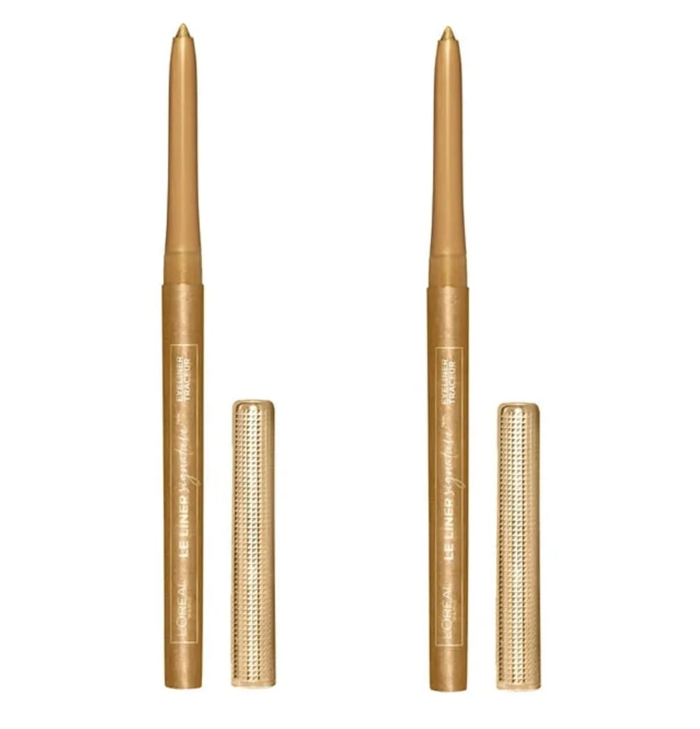 Pack of 2 L'Oreal Le Liner Signature Smooth Glide Mechanical Eyeliner, Gold Velvet 760